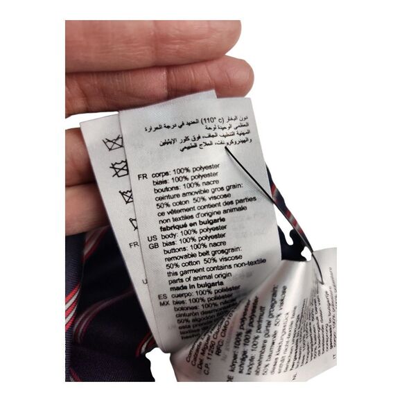 NWT Sandro Respect Striped Satin Mini Dress Women's Size 4 (Medium) Designer - Picture 10 of 13